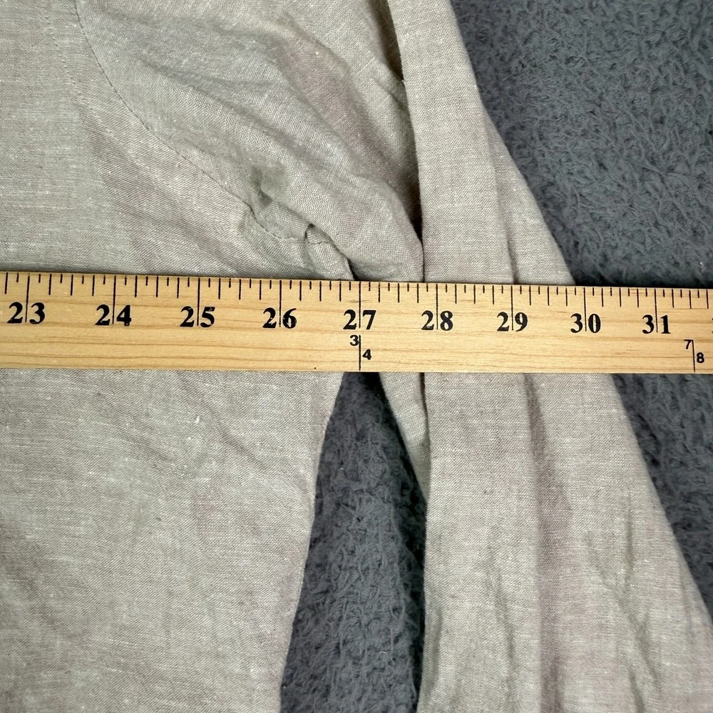 Banana Republic Shirt Mens 2XL Beige Long Sleeve Linen Blend Button Up Summer